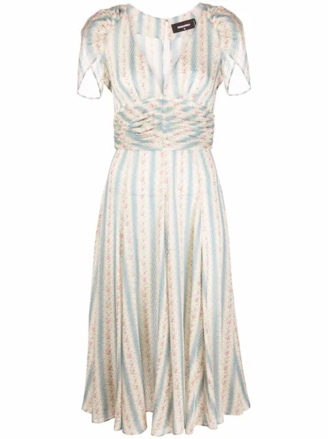 DSQUARED2 floral-print flared tea dress Neutrals S75CV0478S54430