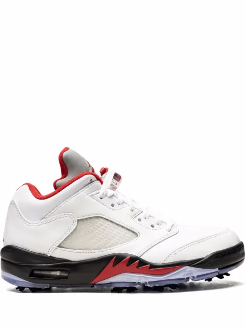 Jordan Air Jordan 5 Low Golf "Fire Red - Silver Tongue" sneakers White CU4523
