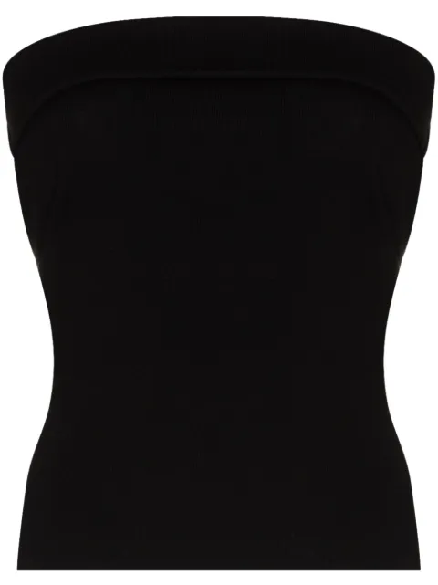 St. Agni folded-waist knitted miniskirt Black R22008BLK