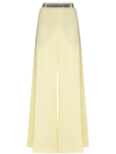 Stella McCartney logo-waistband palazzo trousers Yellow 604218SSA36