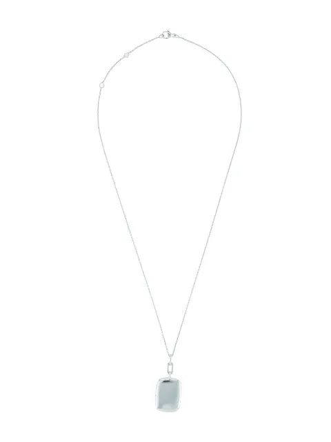MONICA RICH KOSANN Slim Dee rectangle locket necklace Silver 431291