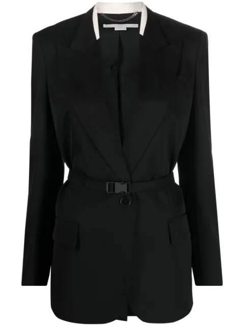 Stella McCartney single-breasted belted blazer Black 603700SSA06