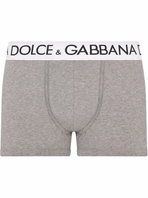 Dolce & Gabbana logo-waistband boxer briefs Grey M4B97JOUAIG