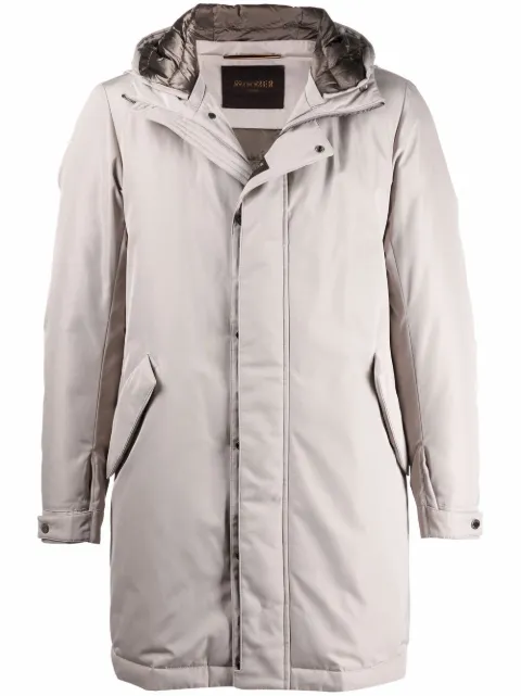 Moorer hooded coat Neutrals MOUGI100230TEPA030MARCOWCO