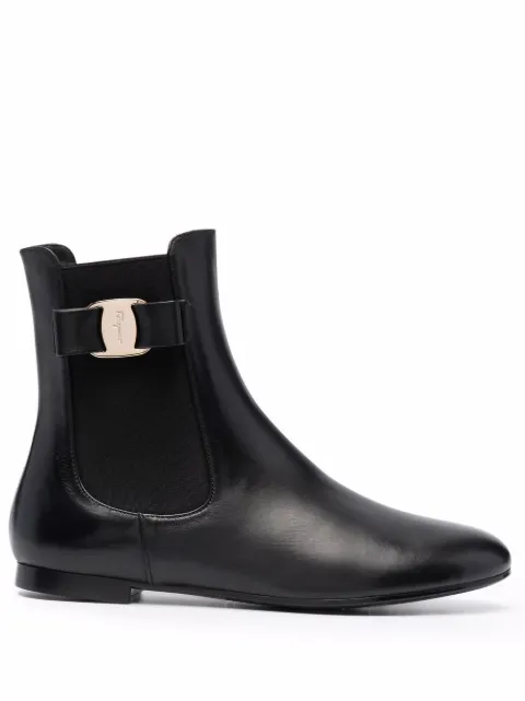 Ferragamo Vara Bow Chelsea boots Black 744825