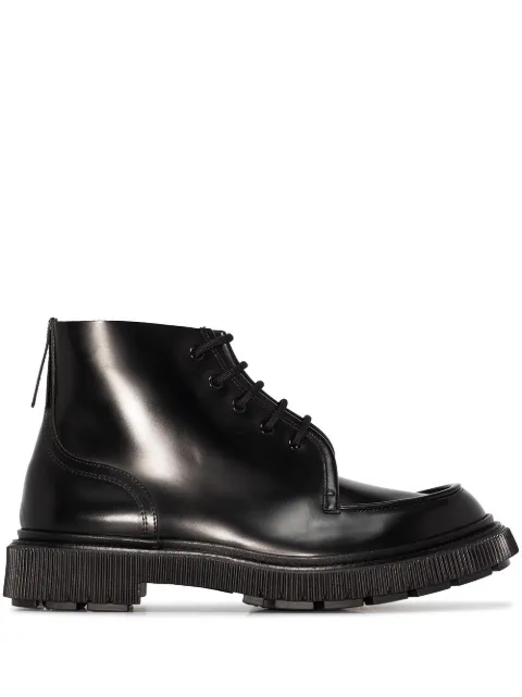 Adieu Paris Typ 165 leather military boots Black TYPE164