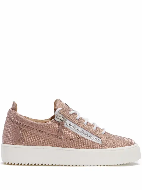 Giuseppe Zanotti Gail metallic-effect sneakers Pink RW10037001