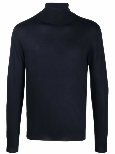 Fedeli roll-neck knitted jumper Blue UI07124