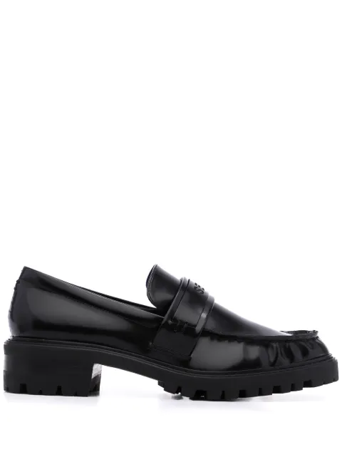 Senso Met I calf leather loafers Black METI