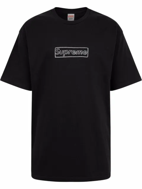 Supreme x Kaws Chalk Logo T-shirt Black SU10619
