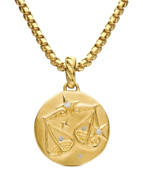 David Yurman 18K yellow gold Libra diamond necklace Gold D14317D88ADI