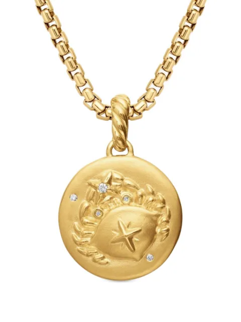 David Yurman 18K yellow gold Cancer diamond charm necklace Gold D14314D88ADI