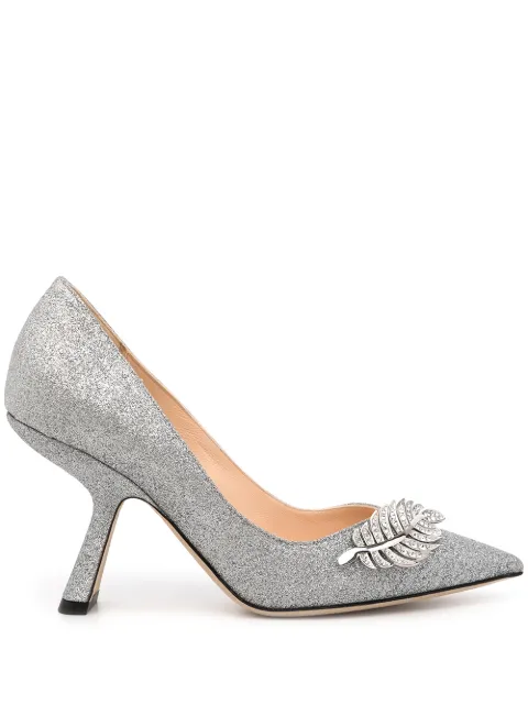 Nicholas Kirkwood MONSTERA 90mm pumps Silver 909A87BIOG
