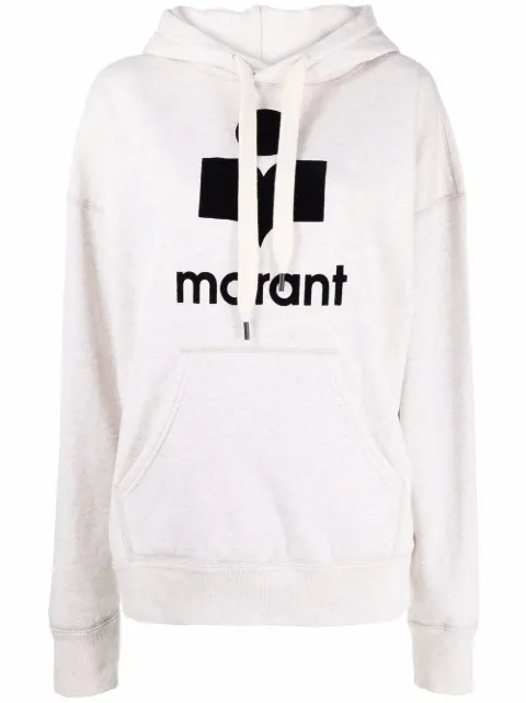 MARANT ÉTOILE Mansel logo-print hoodie Neutrals SW0001FAA1M07E