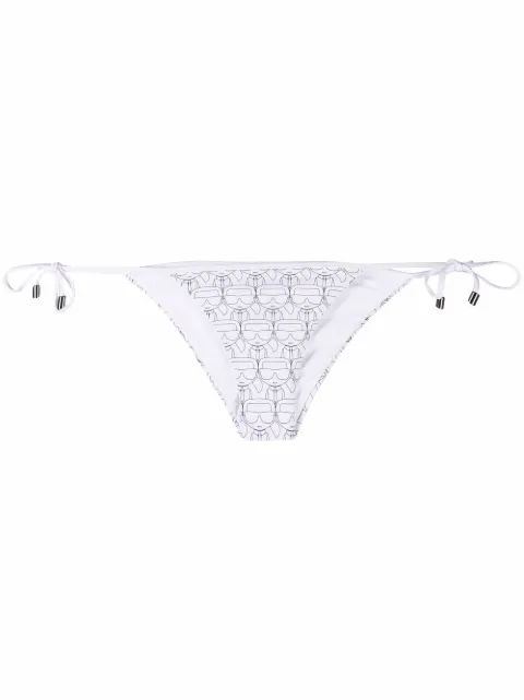 Karl Lagerfeld Karl icon triangle bikini bottoms White KL21WBT14