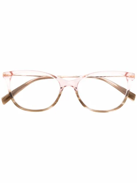 Levi's transparent round-frame glasses Gold LV5021