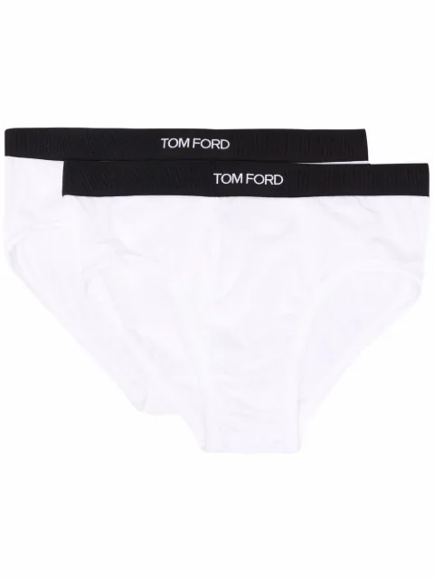 TOM FORD logo-waistband briefs White T4XC11410