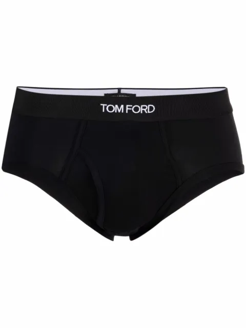 TOM FORD logo-waistband briefs Black T4LC11410
