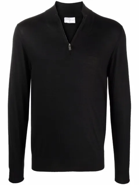 Fedeli roll-neck rib-trimmed jumper Black UI07122