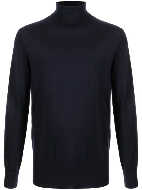 N.Peal fine knit roll neck jumper Blue NPG107701