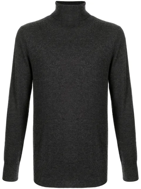 N.Peal fine knit roll neck jumper Grey NPG107701