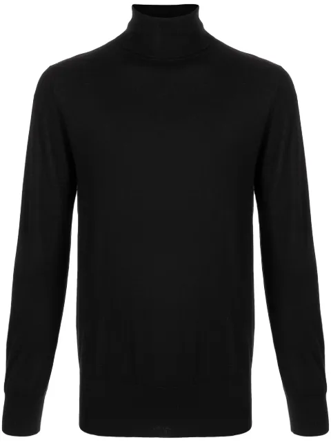 N.Peal fine knit roll neck jumper Black NPG107701