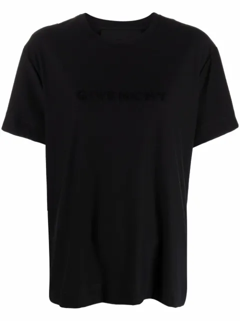 Givenchy logo-print short-sleeve T-shirt Black BW707Z30NH