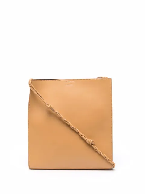 Jil Sander Tangle embossed-logo leather bag Neutrals JSMT853172MTB00035N