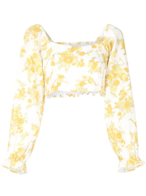 Faithfull 'Carmody' vintage floral blouse Yellow FF1810