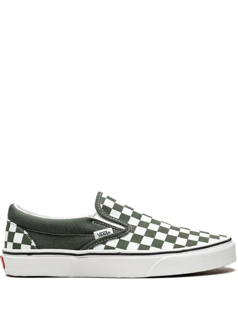 Vans Classic slip-on Checkerboard sneakers Green VN0A33TB9HO