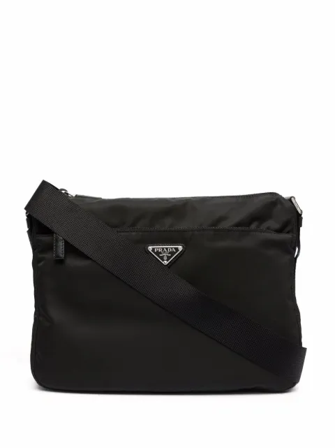 Prada triangle logo shoulder bag Black 1BC421VB1ORV44