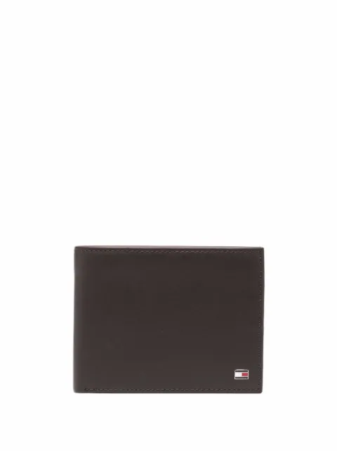 Tommy Hilfiger logo-patch leather wallet Brown AM0AM00652
