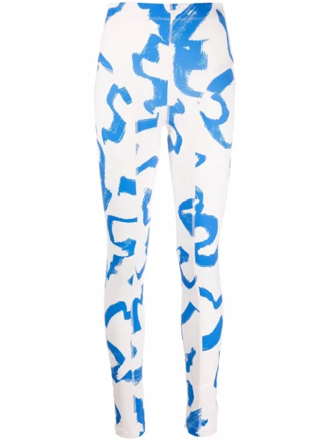 REMAIN paint-splatter leggings White RM508