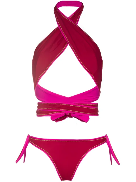 Reina Olga Showhorse cross-front bikini Red SHOWHORSEBIKINISET