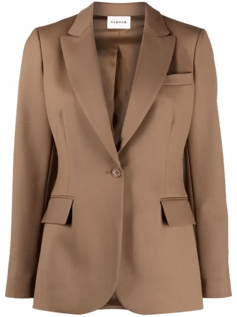 P.A.R.O.S.H. single-breasted tailored blazer Brown D420053LILIUXY