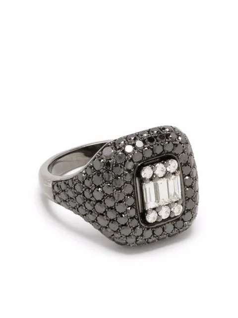 Monan 14kt white gold diamond ring Silver MNO73