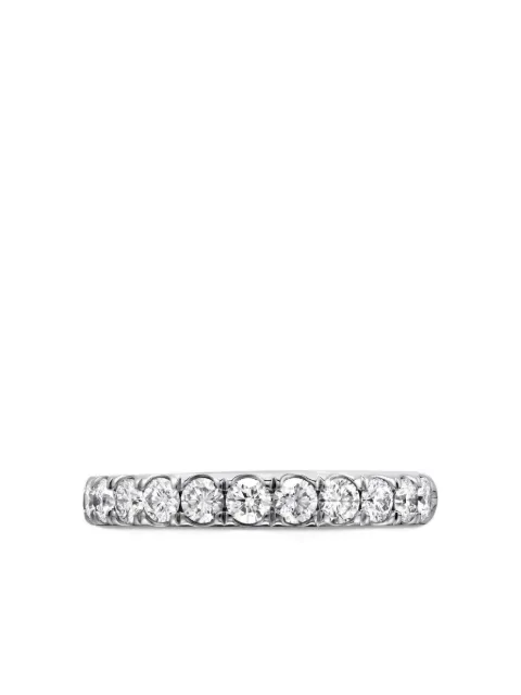 David Yurman platinum DY Eden Partway diamond band ring (2.8mm) Silver WR3084PLADI