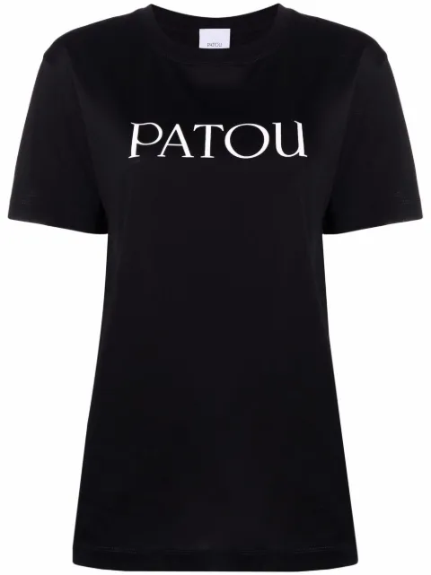 Patou logo-print organic-cotton T-shirt Black JE0299999999B