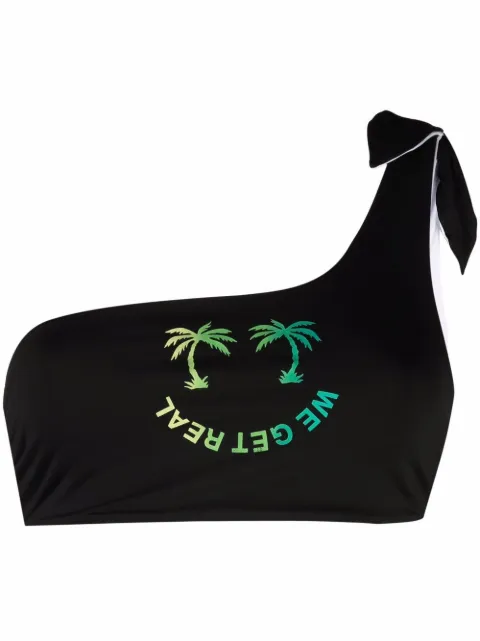 Diesel logo one-shoulder bikini top Black A032390EEAR
