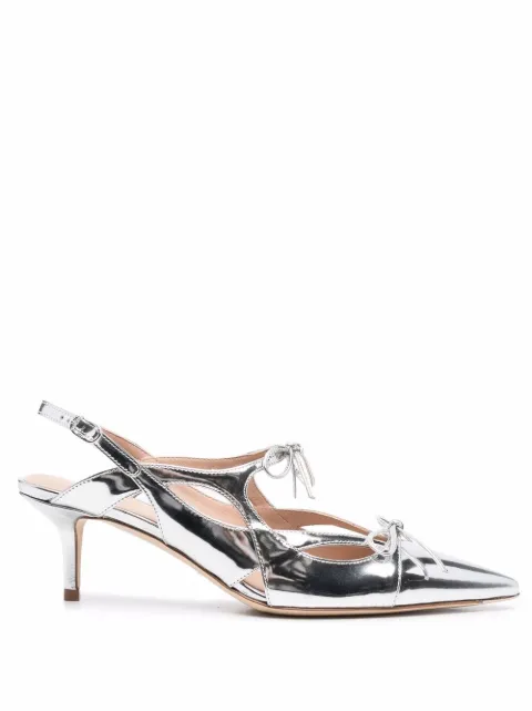 Scarosso x Paula Cademartori Cinderella leather pumps Silver BLAZINGPUMPSILCALF