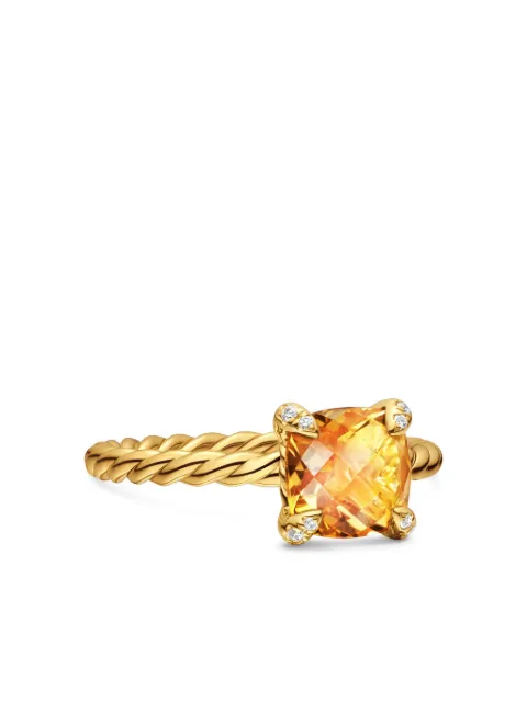 David Yurman 18kt yellow gold Chatelaine citrine and diamond ring (7mm) Gold R12598D88ACIDI