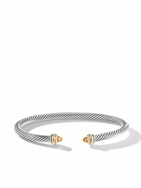 David Yurman 18kt yellow gold and sterling silver Classic Cable bracelet (4mm) Silver B14711S8ACI