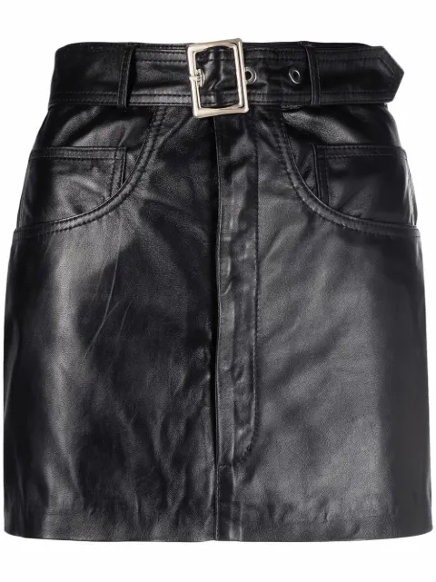 Manokhi leather mini skirt Black AW21A207MANO238CLASSIC3BLACK