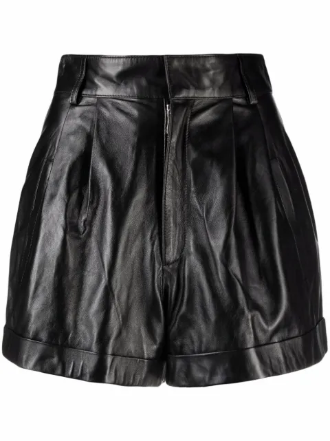 Manokhi Jett leather shorts Black AW21A997MANO203JETTBLACK