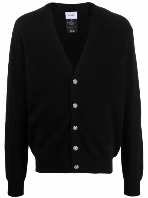 Barrie buttoned-up cashmere cardigan Black C120335
