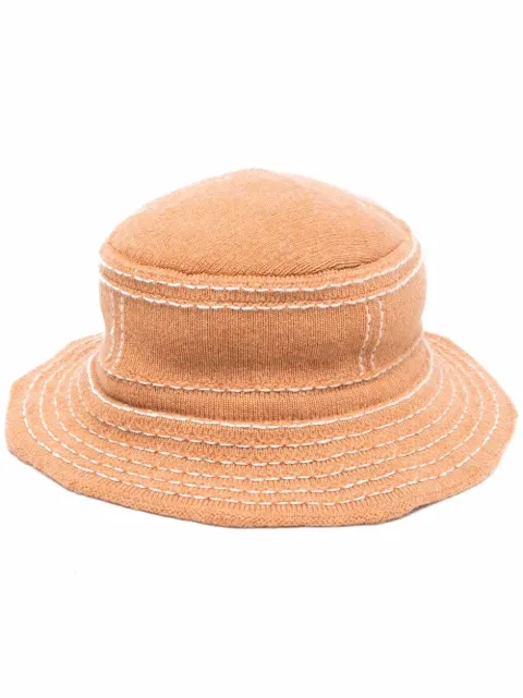 Barrie distressed bucket hat Brown C85888