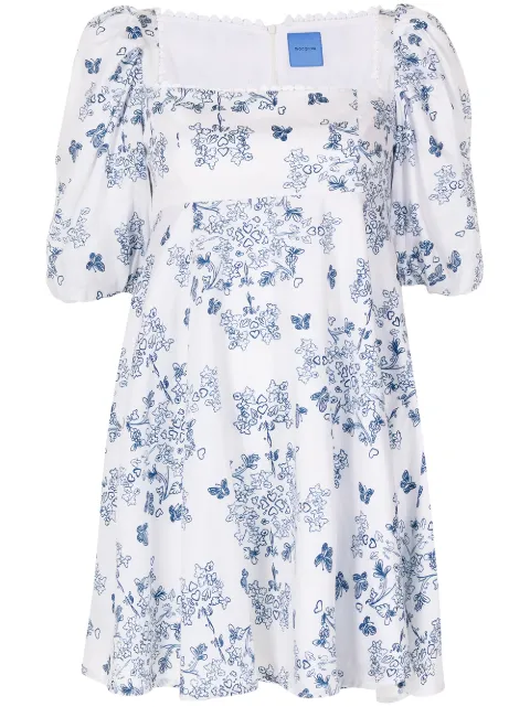 Macgraw Vienna porcelain print dress Blue P008