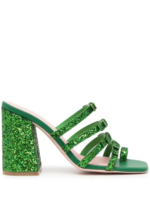 Macgraw Dorothy glitter-detail sandals Green P036G
