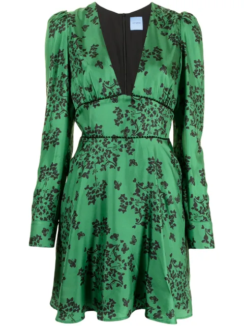 Macgraw Fable silk mini dress Green P022