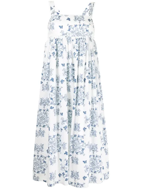 Macgraw Florence porcelain print dress White P009
